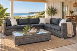 Alternative view of L Shape Modular Outdoor Wicker Lounge